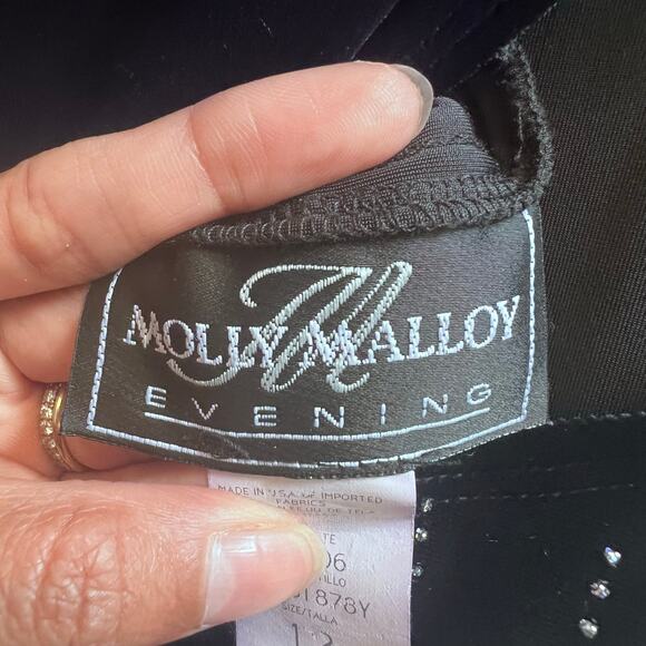 New Black Velvet Maxi Dress Women's 12 Sparkling Glitter Goth Fairy Whimsigoth‎ - Picture 6 of 8